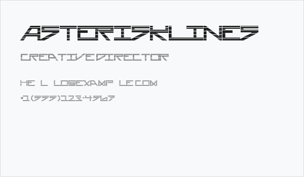 AsteriskLines Business Card