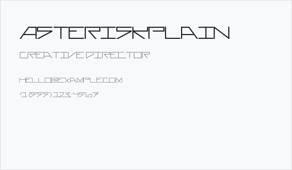 AsteriskPlain Business Card