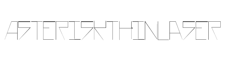 AsteriskThinLaser  Frei Schriftart Herunterladen