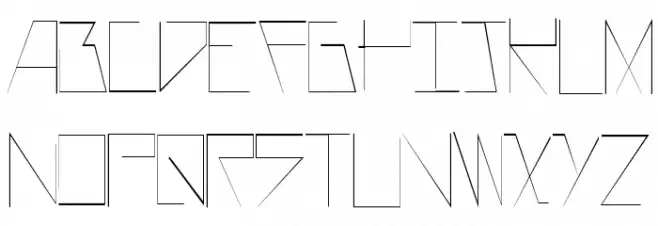 AsteriskThinLaser Шрифта ВЕРХНИЙ