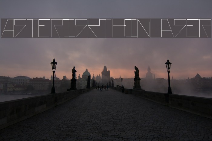AsteriskThinLaser Font examples