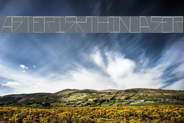 AsteriskThinLaser Font examples