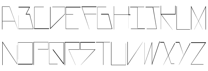 AsteriskThinLaser Font LOWERCASE