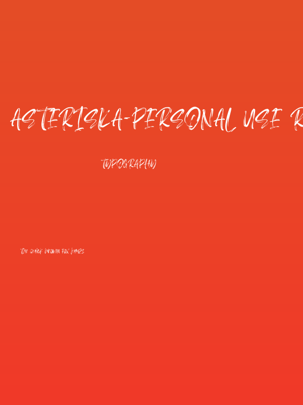 Asteriska-Personal Use Regular Poster