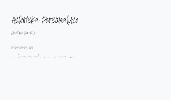 Asteriska-PersonalUse Business Card
