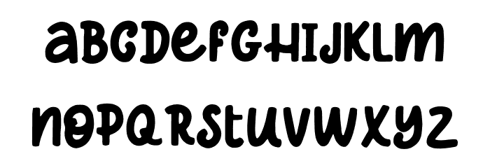 Asterluck-Regular Font LOWERCASE