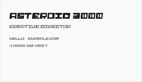 Asteroid 3000 Business Card