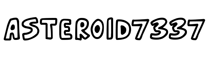 Asteroid 7337  Frei Schriftart Herunterladen