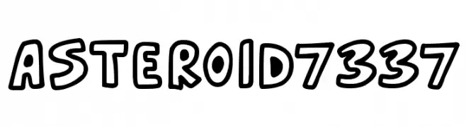 Asteroid 7337  font caratteri gratis