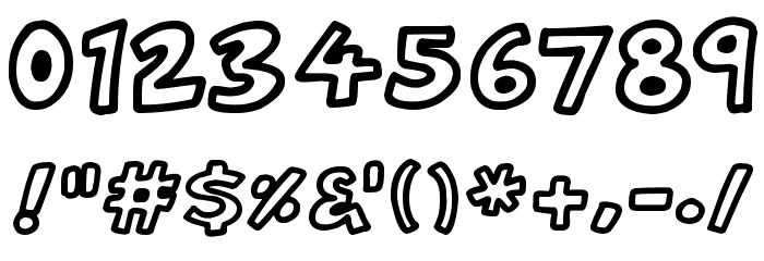 Asteroid 7337 Font OTHER CHARS