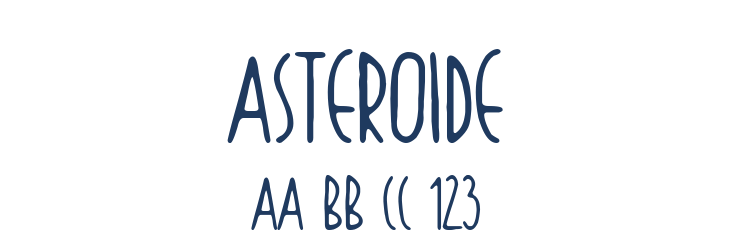 Asteroide Font Preview