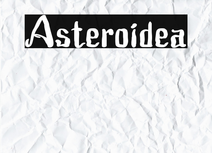 Asteroidea Font examples