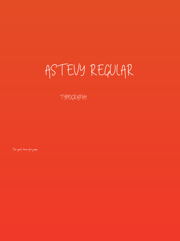 Astevy-Regular Poster