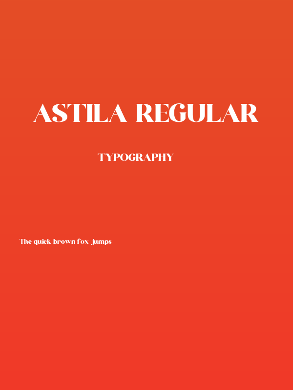 Astila Regular Poster