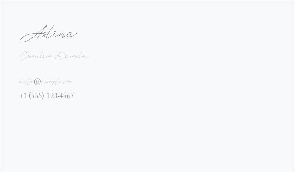 Astina Business Card