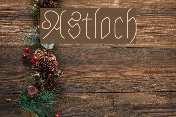 Astloch Font examples
