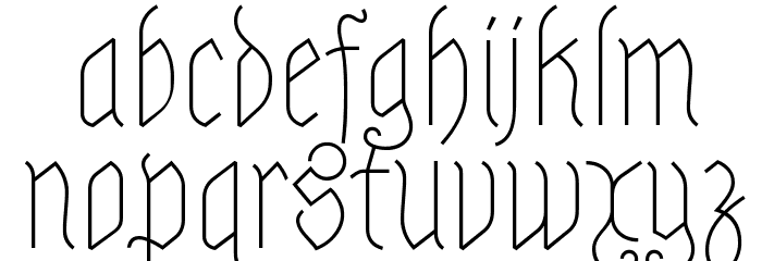 Astloch Font LOWERCASE