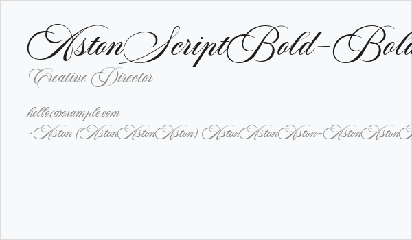 AstonScriptBold-Bold Business Card