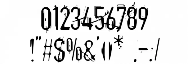 Astonished Font OTHER CHARS