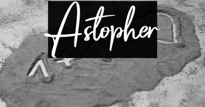 Astopher Font examples