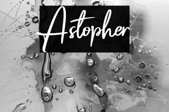 Astopher Font examples