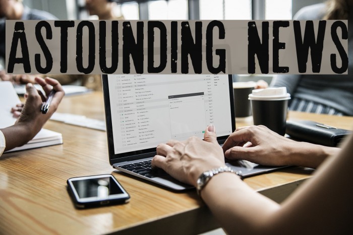 Astounding news Font examples