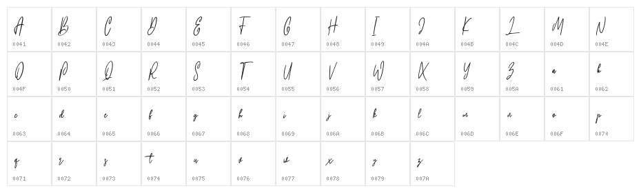 Astoylist Free Regular Character Map