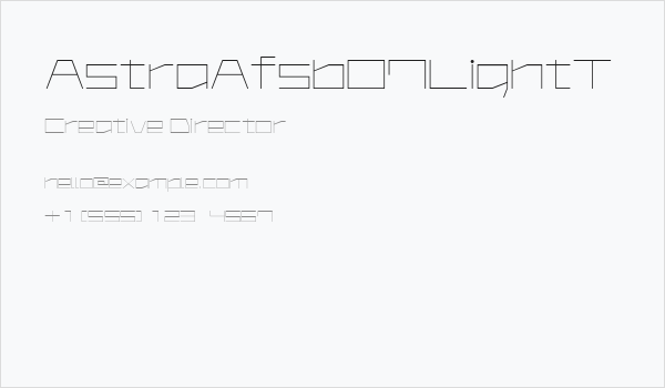 AstraAfsb07LightT Business Card