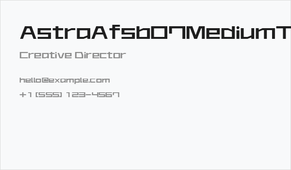 AstraAfsb07MediumT Business Card