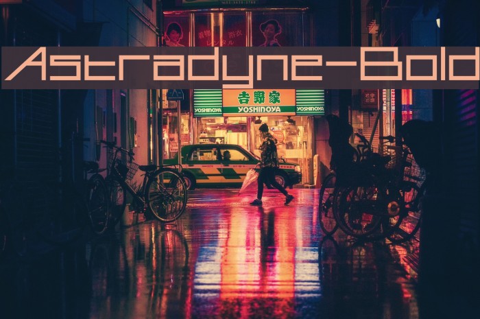 Astradyne-Bold Font examples