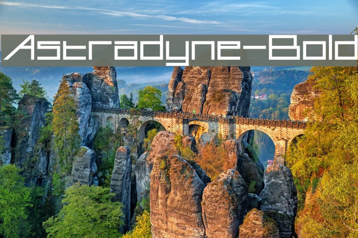 Astradyne-Bold Font examples