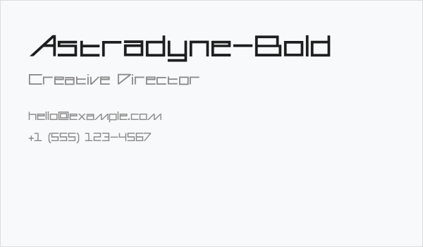 Astradyne-Bold Business Card