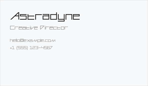 Astradyne Business Card
