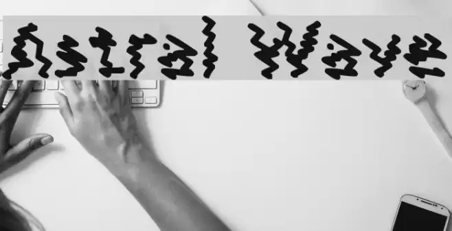 Astral Wave Font examples