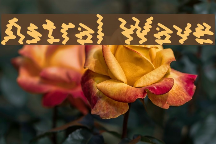 Astral Wave Font examples