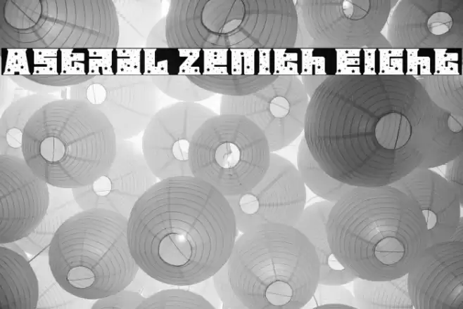 Astral Zenith Eight Schriftart examples