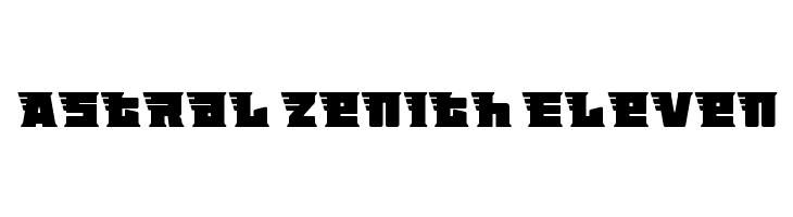 Astral Zenith Eleven  font caratteri gratis