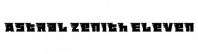 Astral Zenith Eleven  font caratteri gratis