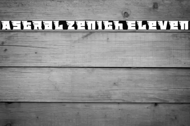 Astral Zenith Eleven フォント examples