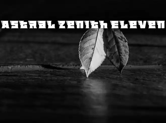 Astral Zenith Eleven フォント examples