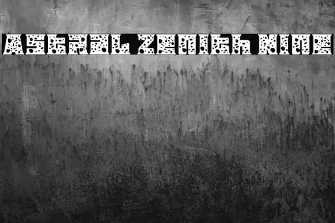 Astral Zenith Nine Schriftart examples