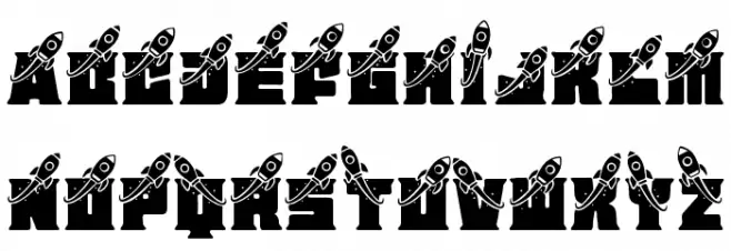 Astral Zenith Six Caratteri MAIUSCOLE