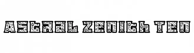 Astral Zenith Ten  font caratteri gratis