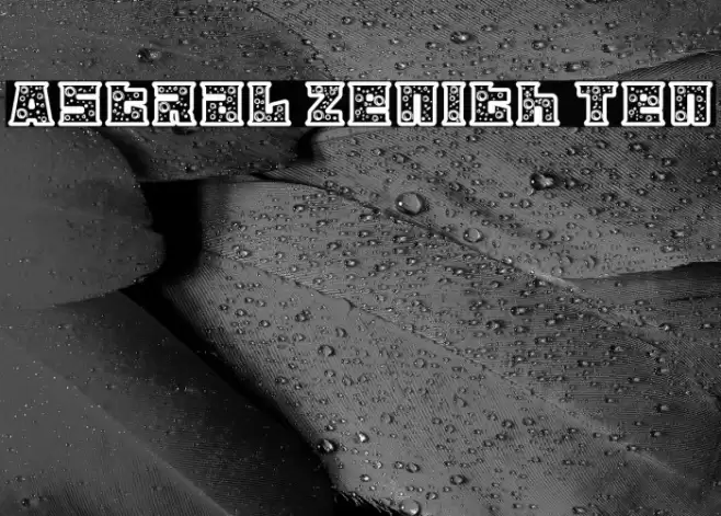 Astral Zenith Ten Schriftart examples