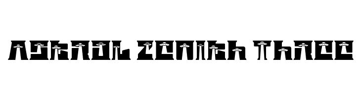Astral Zenith Three  font caratteri gratis