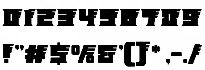 Astral Zenith Twelve フォント その他の文字