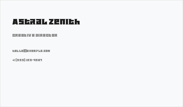 Astral Zenith Business Card