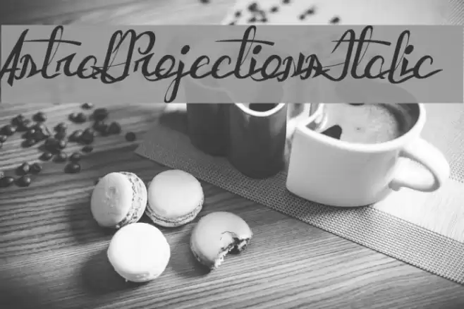 AstralProjectionsItalic Font examples