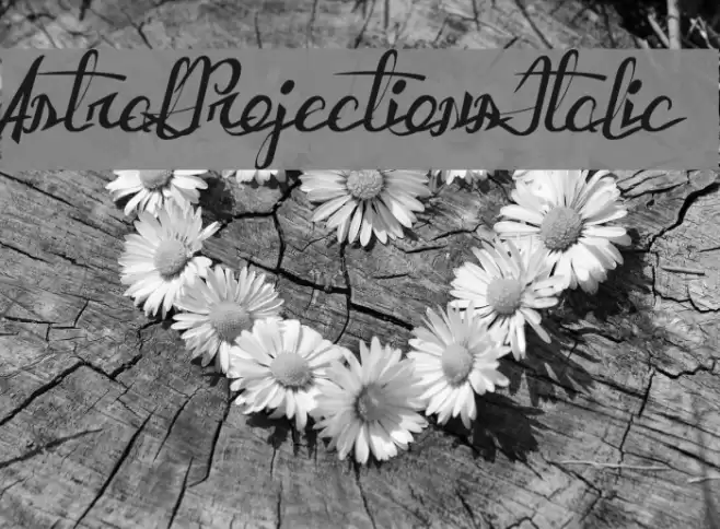 AstralProjectionsItalic Font examples