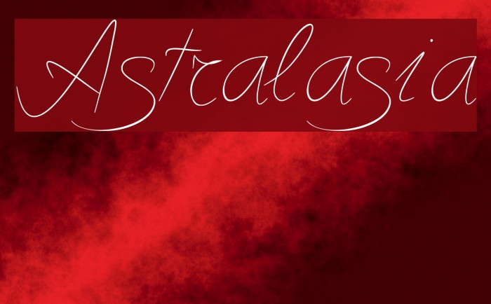 Astralasia Font examples